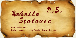 Mahailo Stolović vizit kartica